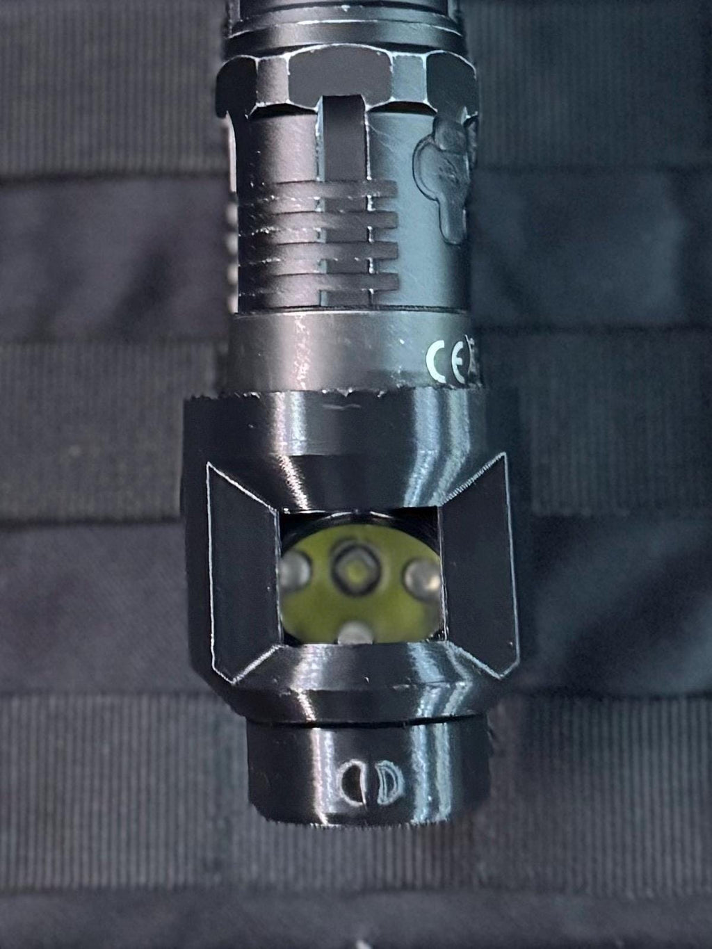 2-in-1 Tactical Flashlight Holder | Mirror Redirect Light, Hands-Free MOLLE Mount