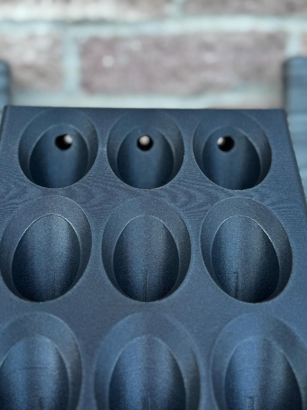 9 Baton Holder Gang Dock: Customizable Heavy Duty Polymer, Wall or Table Mount