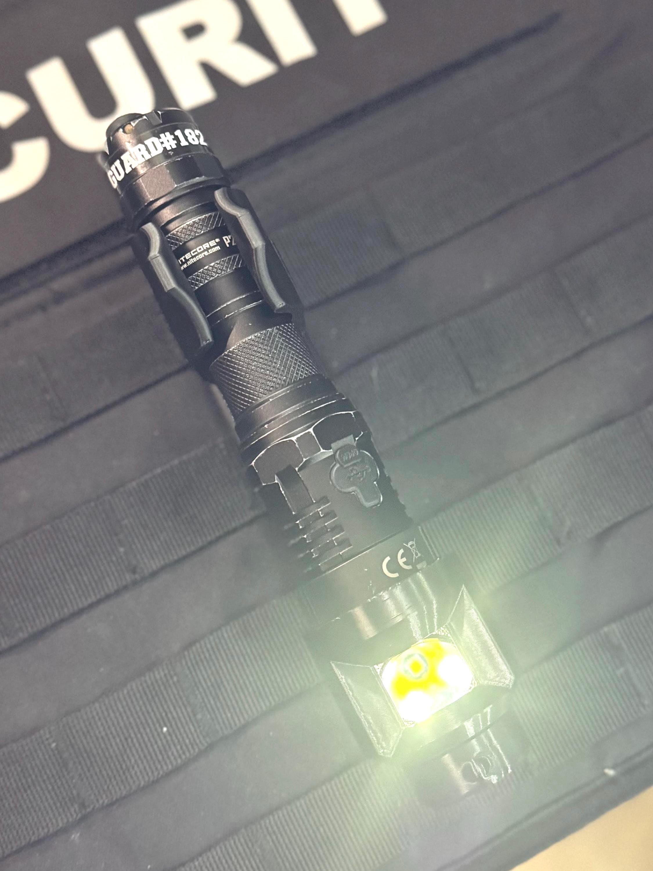 2-in-1 Tactical Flashlight Holder | Mirror Redirect Light, Hands-Free MOLLE Mount