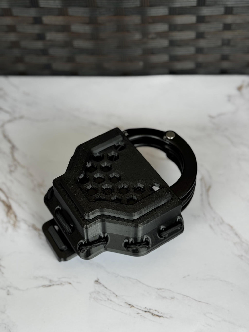 Tactical Handcuff Holder: Open Top MOLLE/Belt Mount, Shock-Absorbing