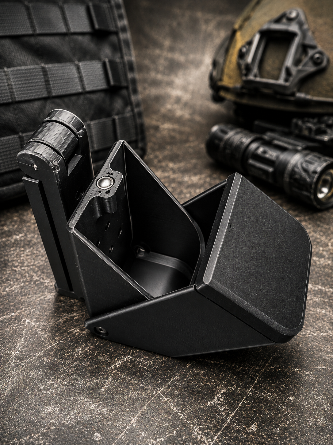 GEAR182 Universal Tactical Utility Holder | Heavy-Duty Polymer | Secure Spring-Latch | Belt, MOLLE & Multi-Mount Options | Made in Canada