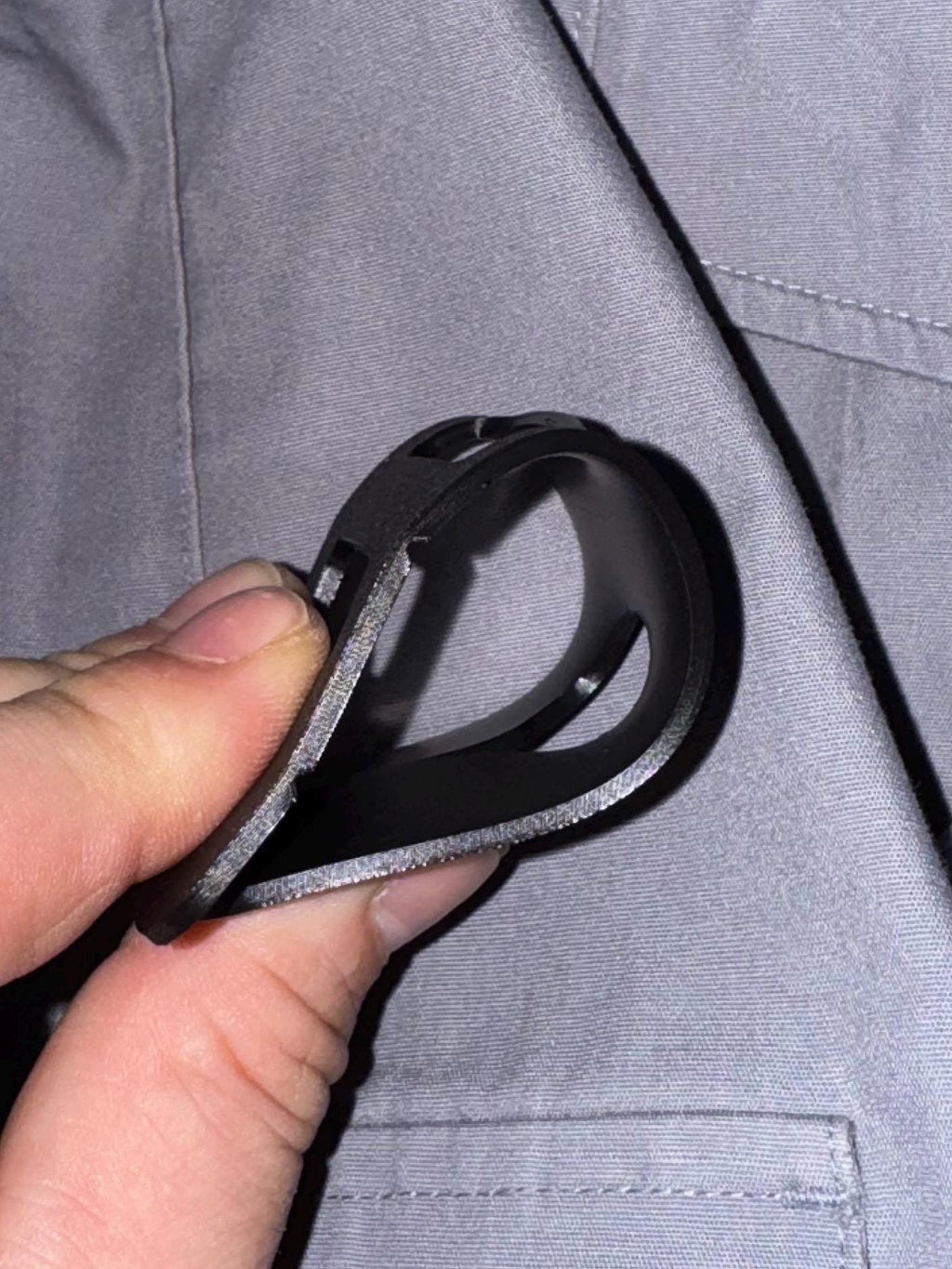 Epaulet Radio Mic Clip: Adjustable Polymer Holder for Speaker Mics