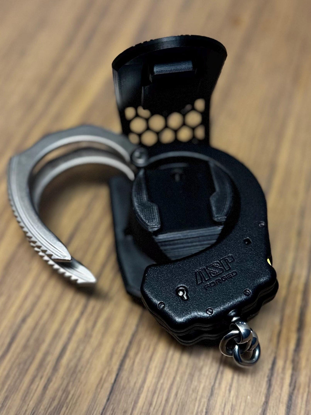 Tactical Locking Handcuff Holder: Secure TPU Police Gear