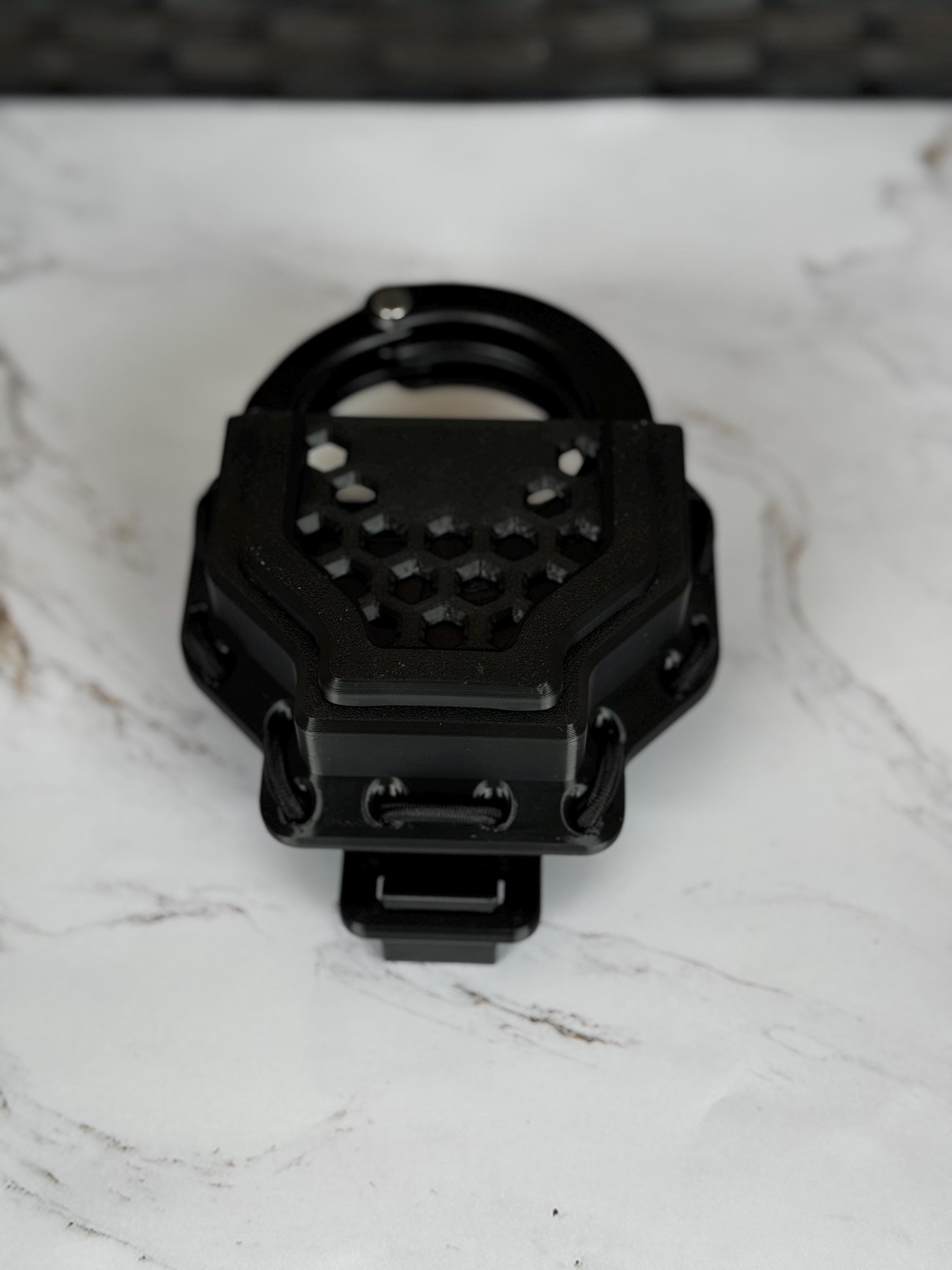 Tactical Handcuff Holder: Open Top MOLLE/Belt Mount, Shock-Absorbing