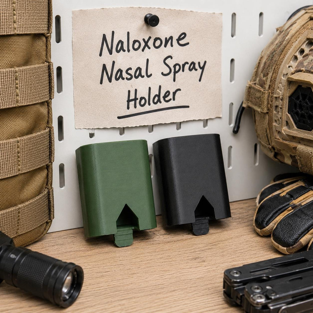Naloxone Nasal Spray Holder | MOLLE Duty Belt Compatible TPU Quick Access
