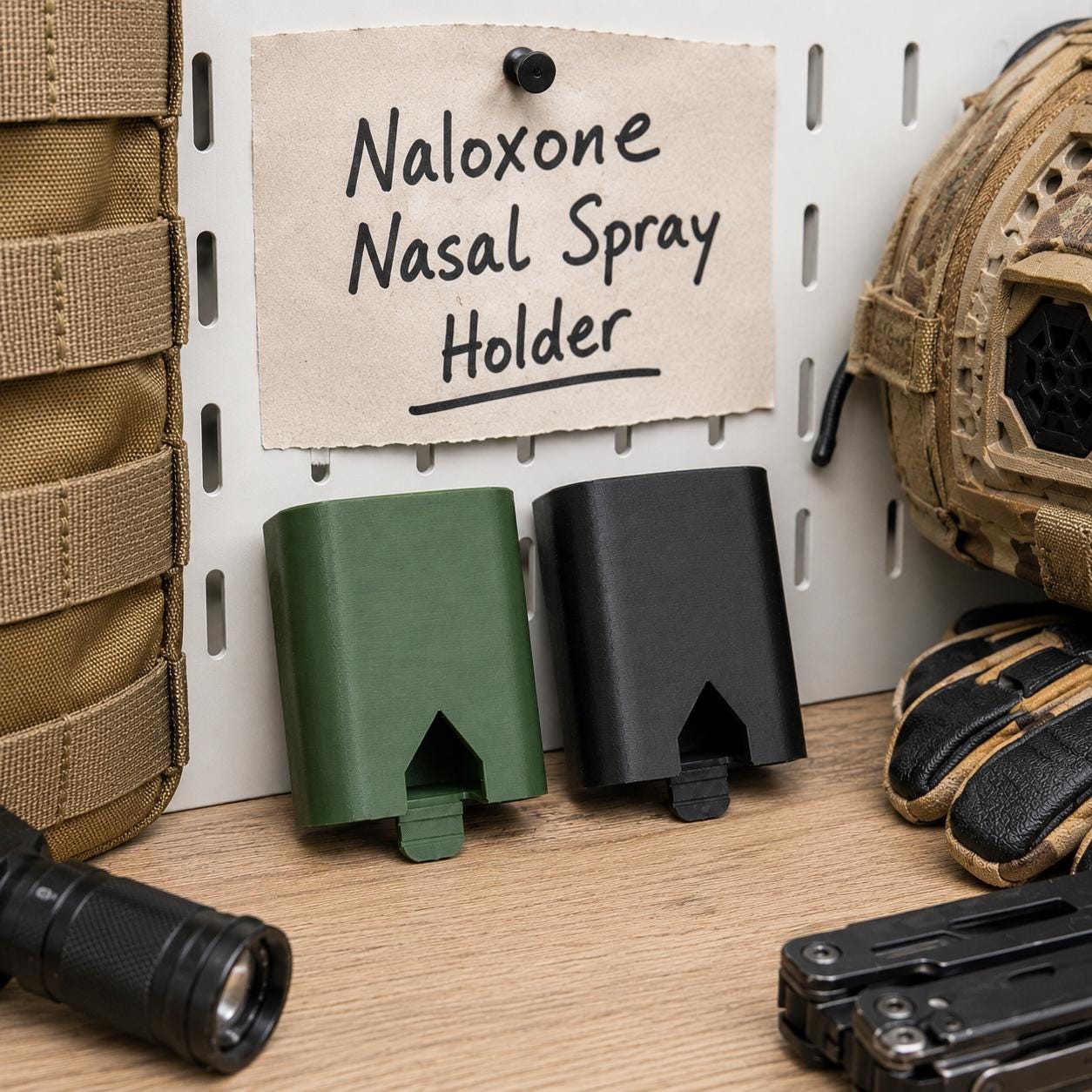 Naloxone Nasal Spray Holder | MOLLE Duty Belt Compatible TPU Quick Access