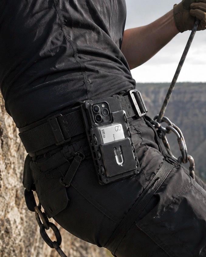 Heavy Duty Phone Holder: MOLLE or Belt Clip - Impact Resistant with Card Slot