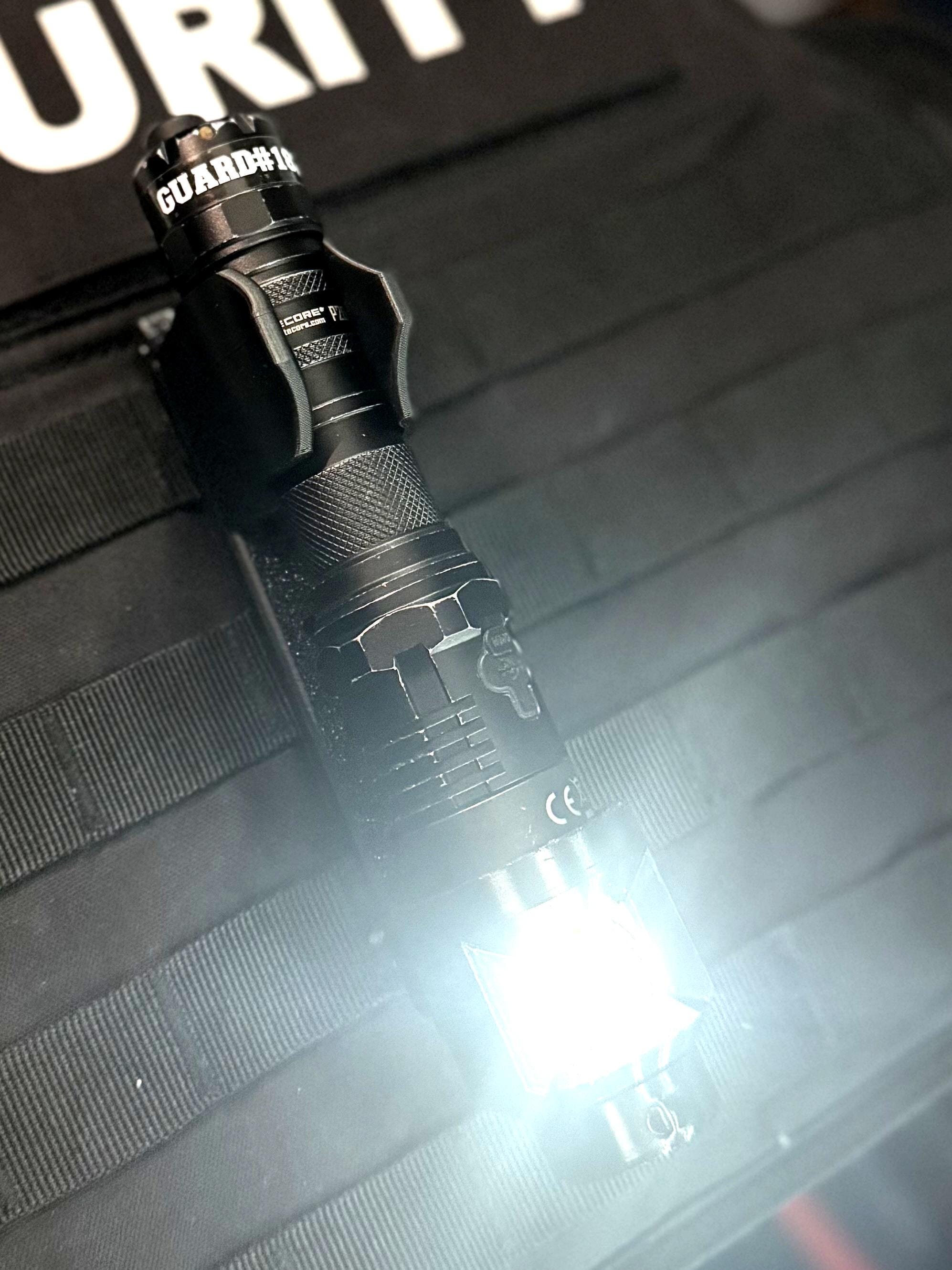2-in-1 Tactical Flashlight Holder | Mirror Redirect Light, Hands-Free MOLLE Mount