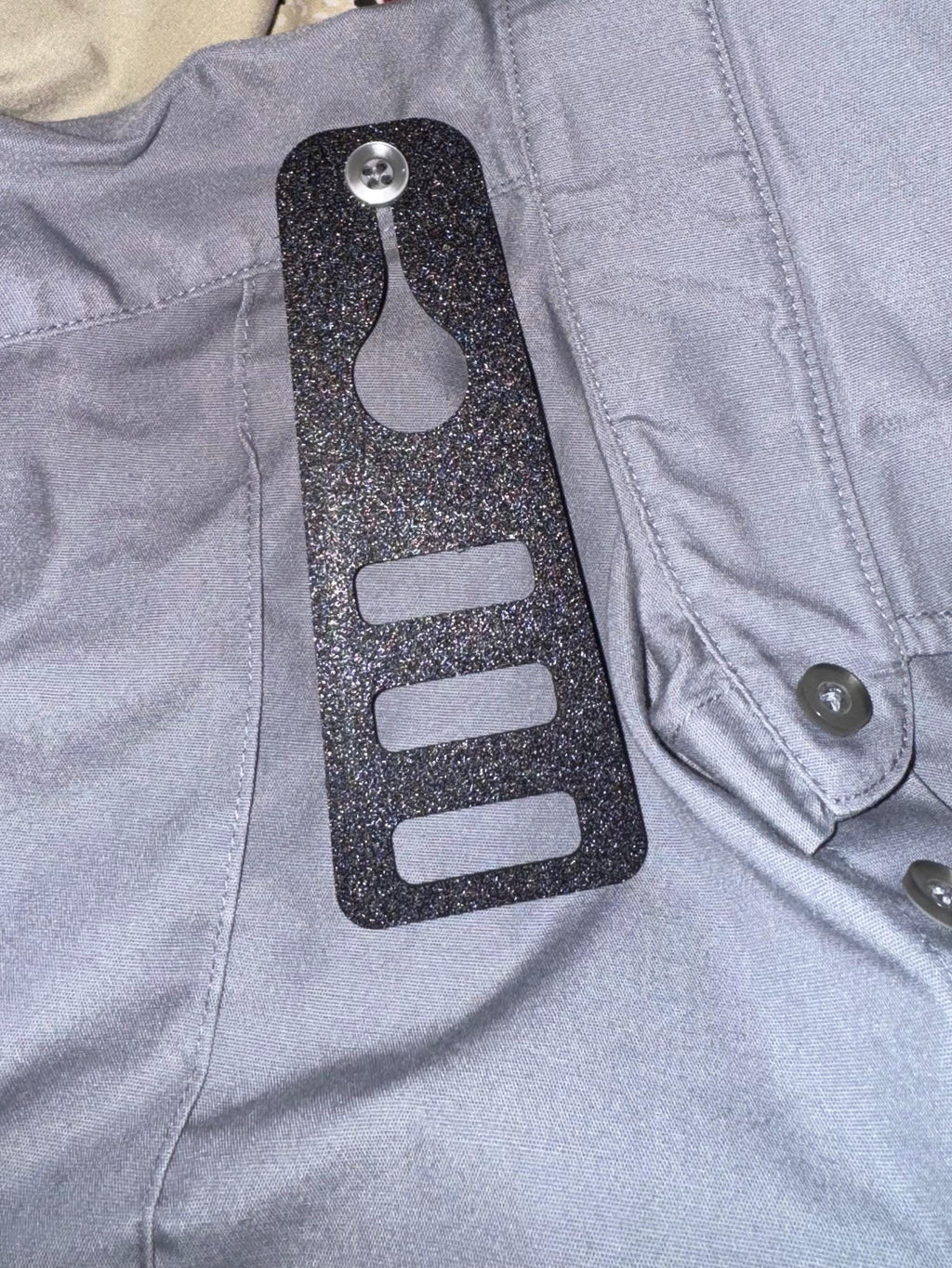 Epaulet Radio Mic Clip: Adjustable Polymer Holder for Speaker Mics