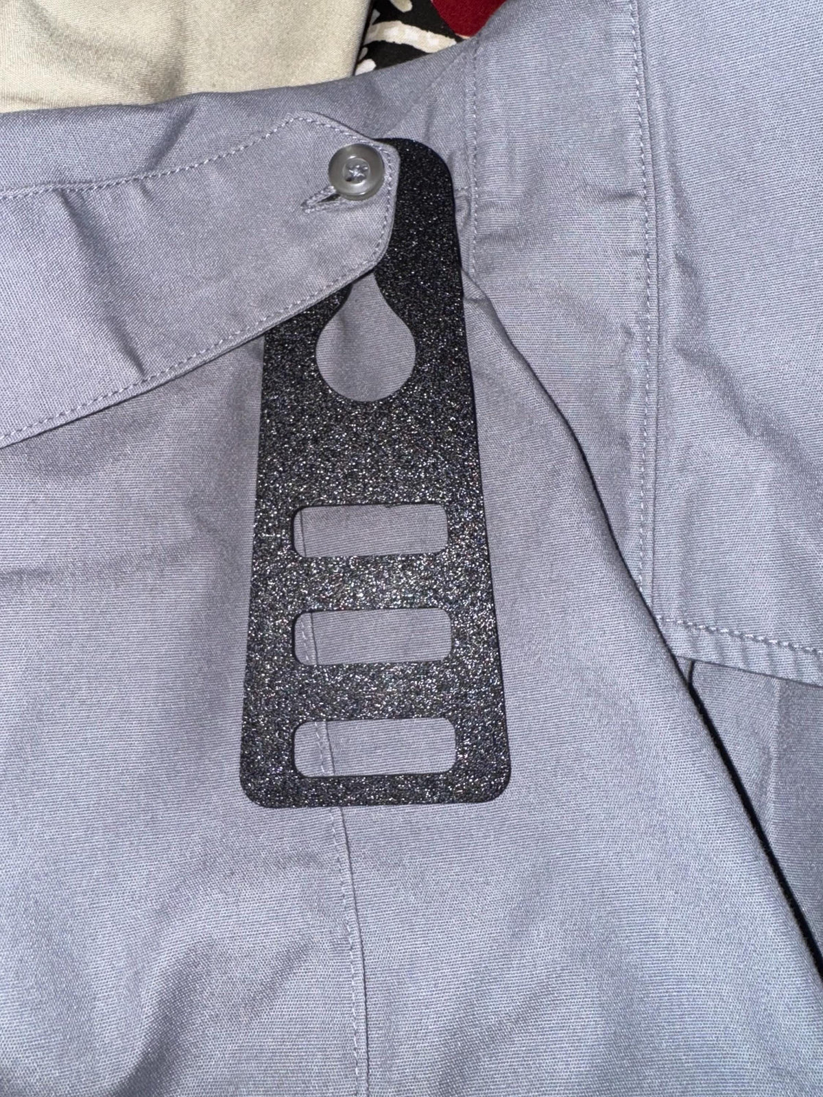 Epaulet Radio Mic Clip: Adjustable Polymer Holder for Speaker Mics