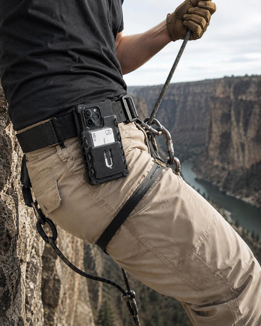 Heavy Duty Phone Holder: MOLLE or Belt Clip - Impact Resistant with Card Slot