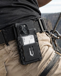 Heavy Duty Phone Holder: MOLLE or Belt Clip - Impact Resistant with Card Slot