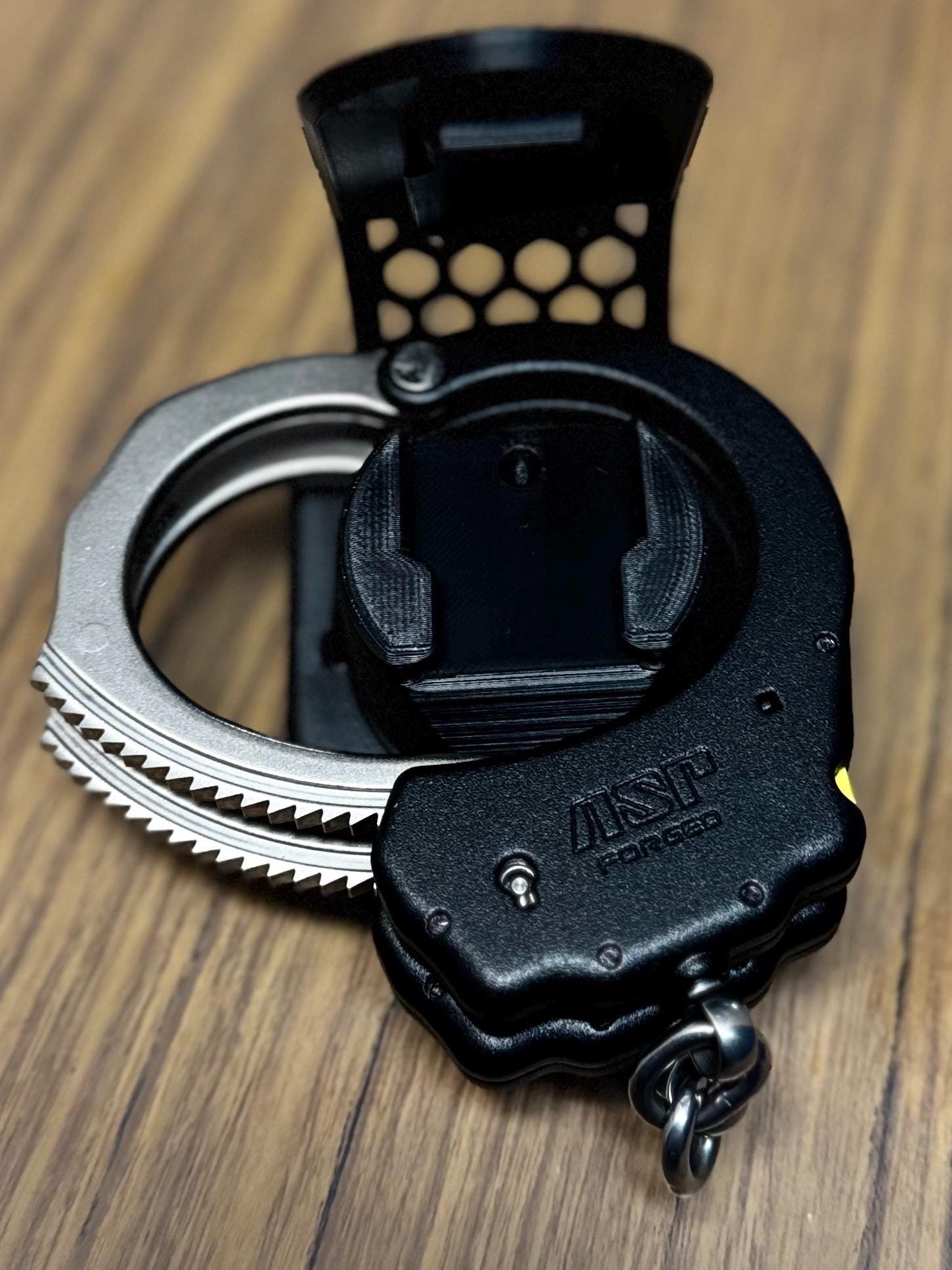 Tactical Locking Handcuff Holder: Secure TPU Police Gear