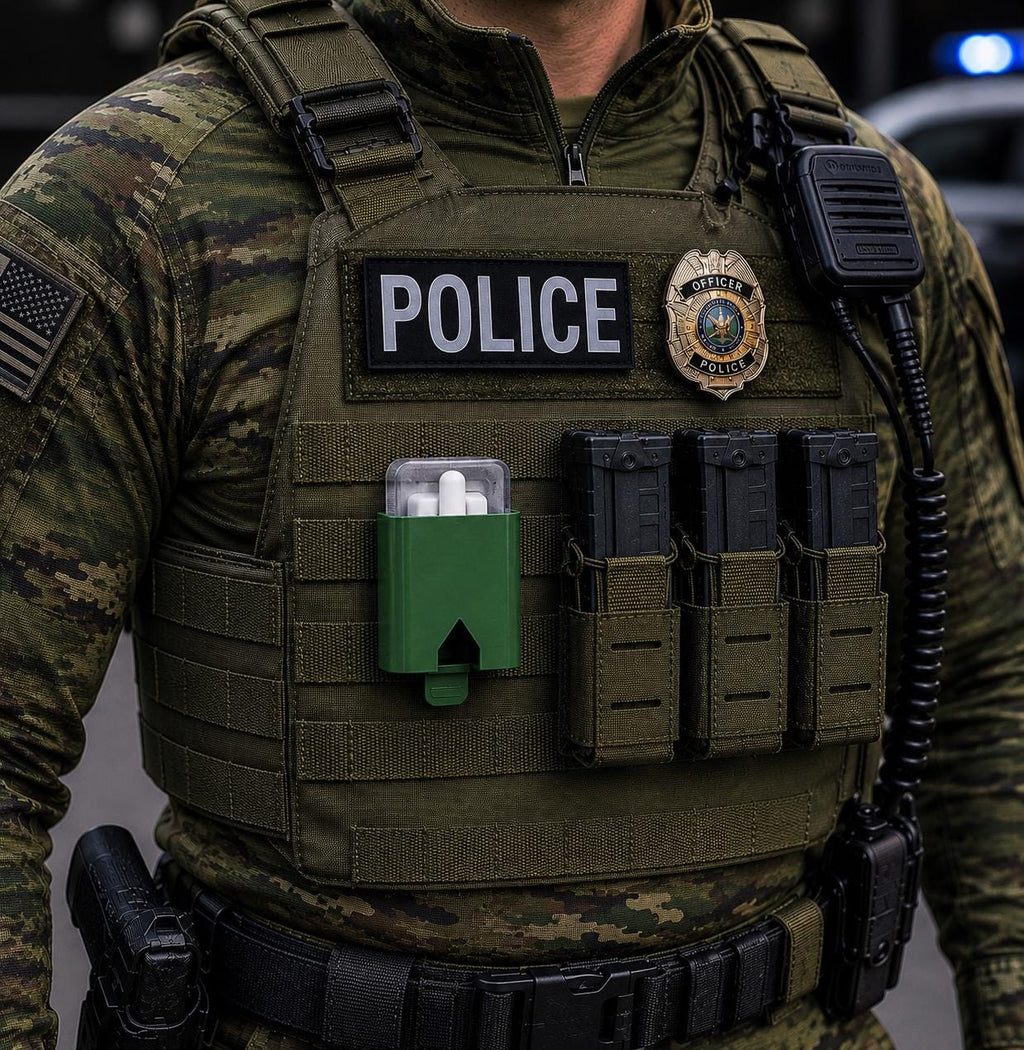 Naloxone Nasal Spray Holder | MOLLE Duty Belt Compatible TPU Quick Access