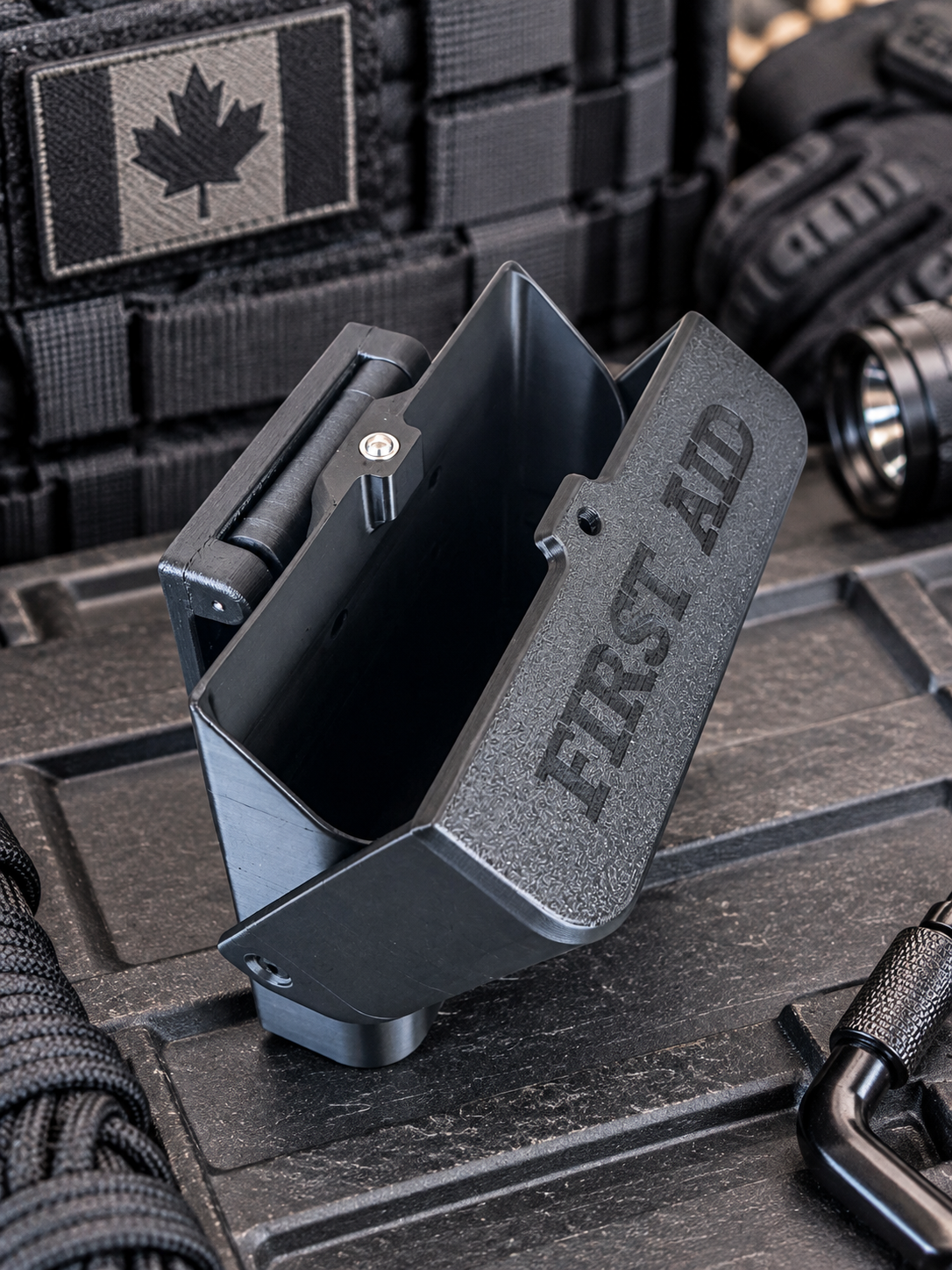 Large First Aid Holder | Quick-Access Flip-Open Case (Belt Clip or MOLLE)