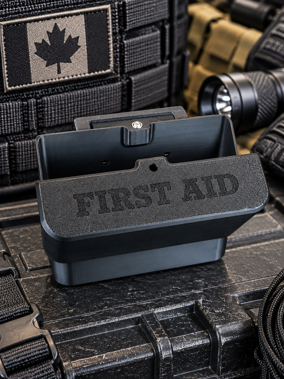 Large First Aid Holder | Quick-Access Flip-Open Case (Belt Clip or MOLLE)