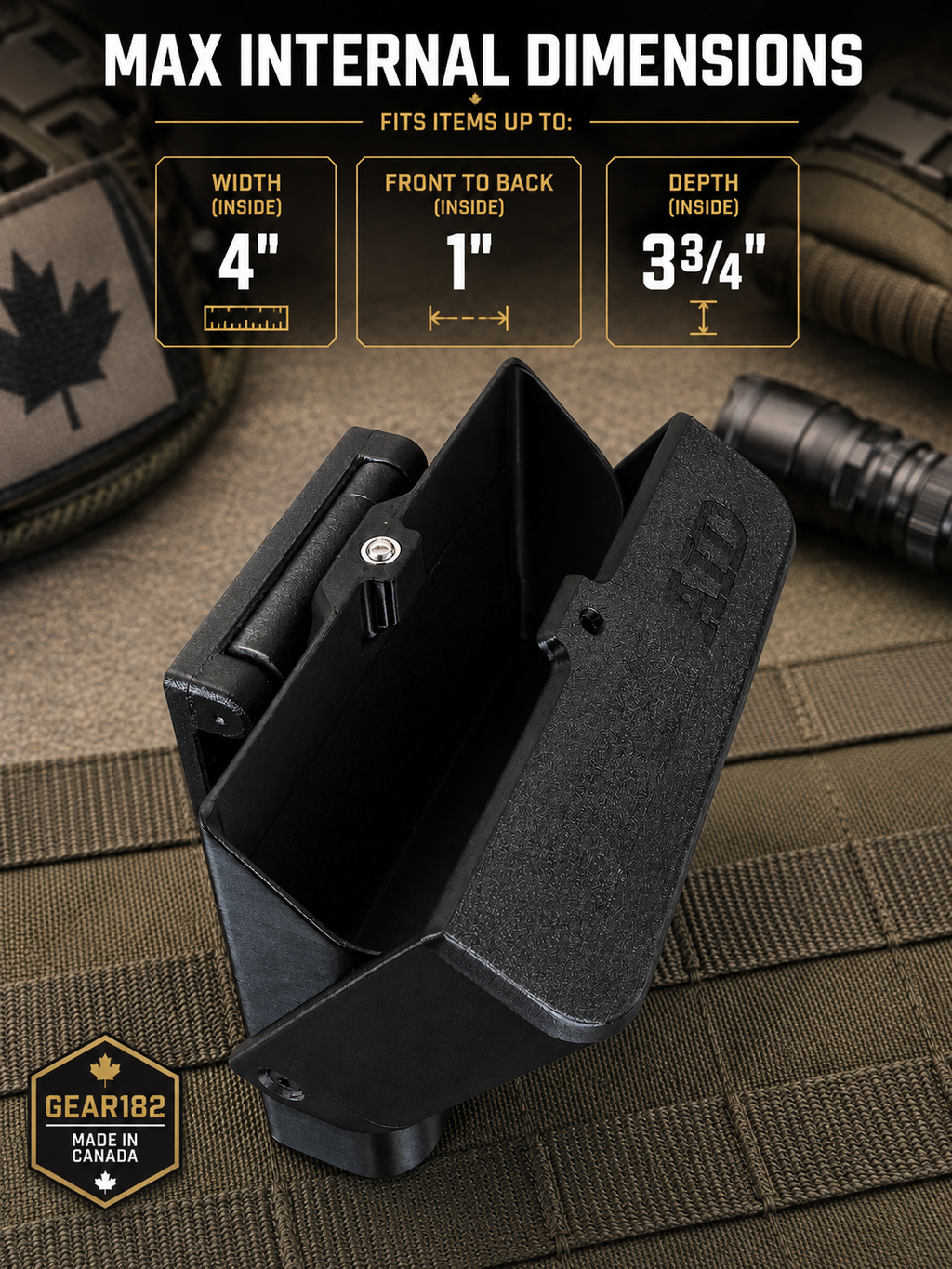 Large First Aid Holder | Quick-Access Flip-Open Case (Belt Clip or MOLLE)