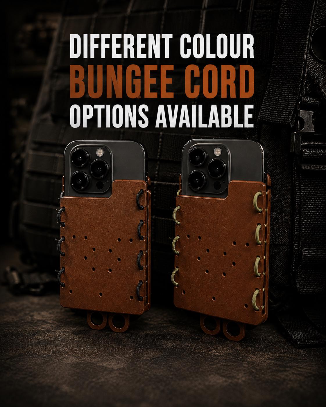 Brown Tactical Phone Holder: MOLLE or Belt Clip - Impact Resistant.