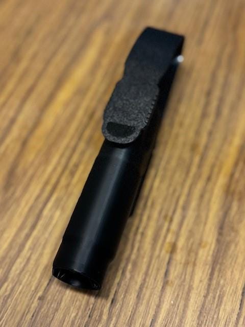 Heavy-Duty 21” Baton Holder with Safety Cover | Locking Flap, Emergency Quick Release, 360 swivel.