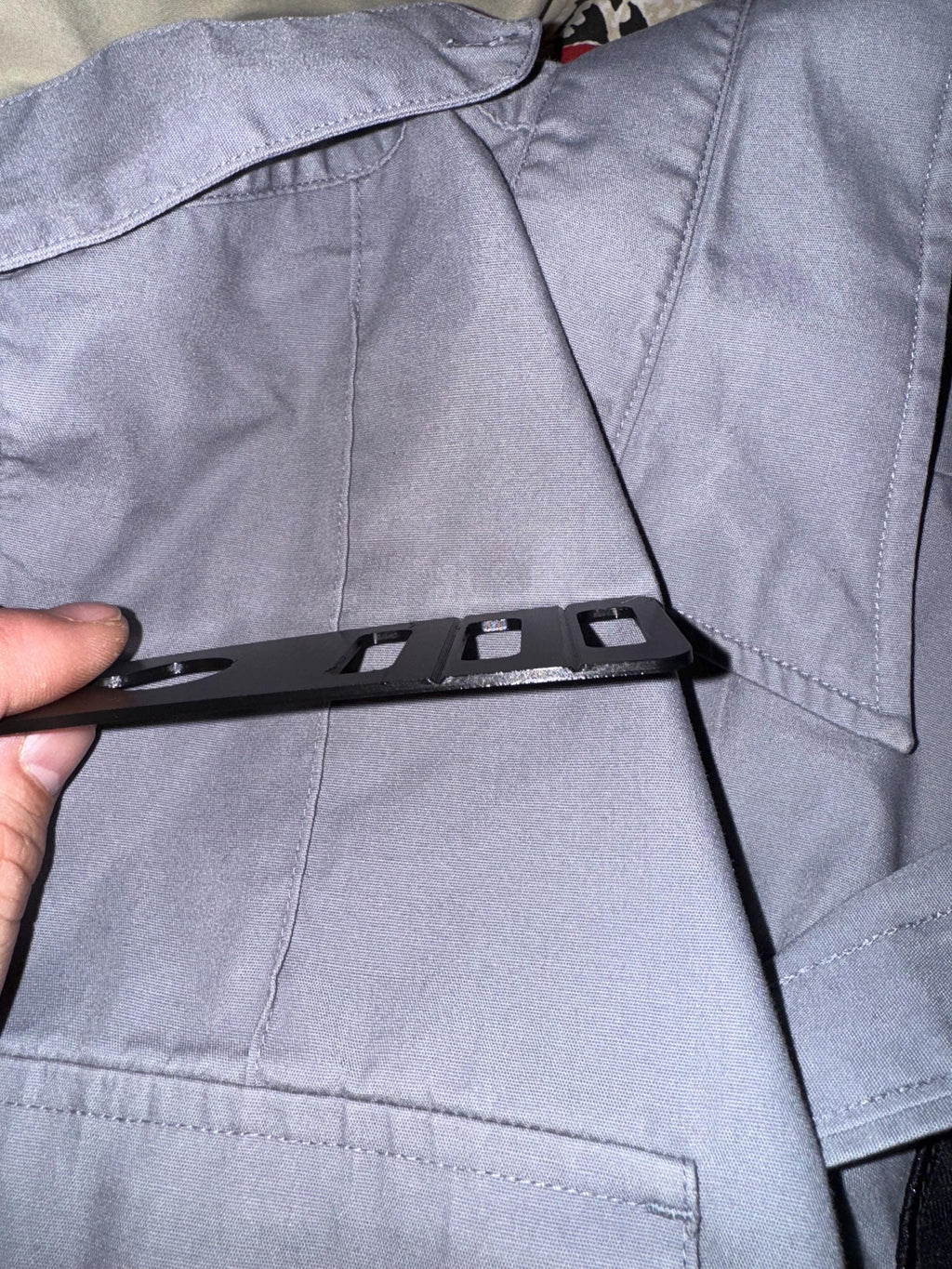 Epaulet Radio Mic Clip: Adjustable Polymer Holder for Speaker Mics