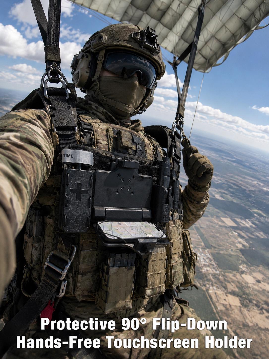 Tactical MOLLE Phone Holder | Hands-Free Navigation Mount, TPU Platform