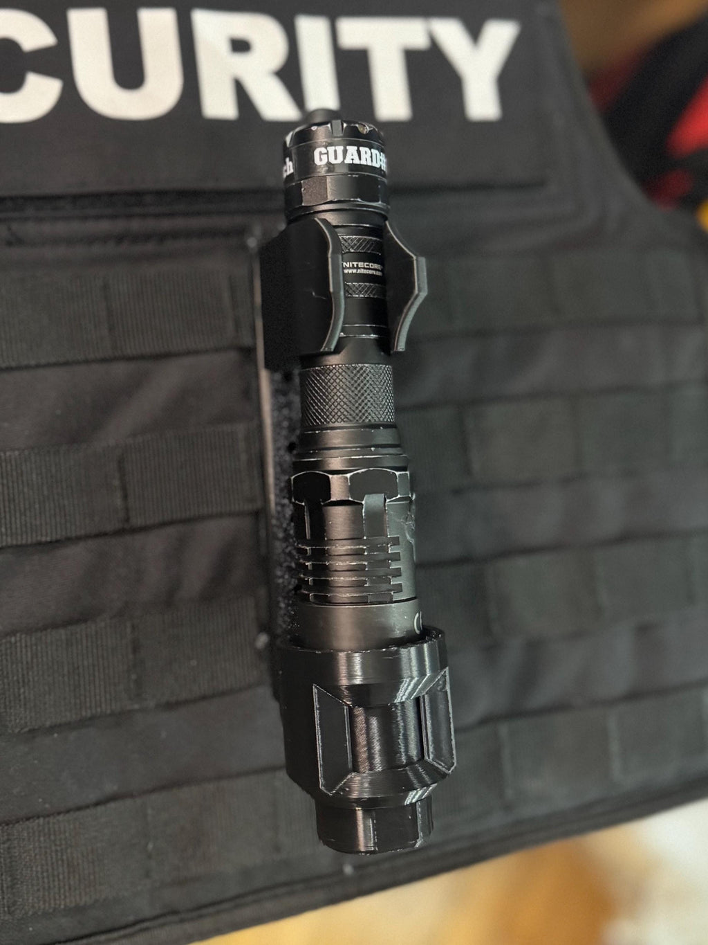 2-in-1 Tactical Flashlight Holder | Mirror Redirect Light, Hands-Free MOLLE Mount
