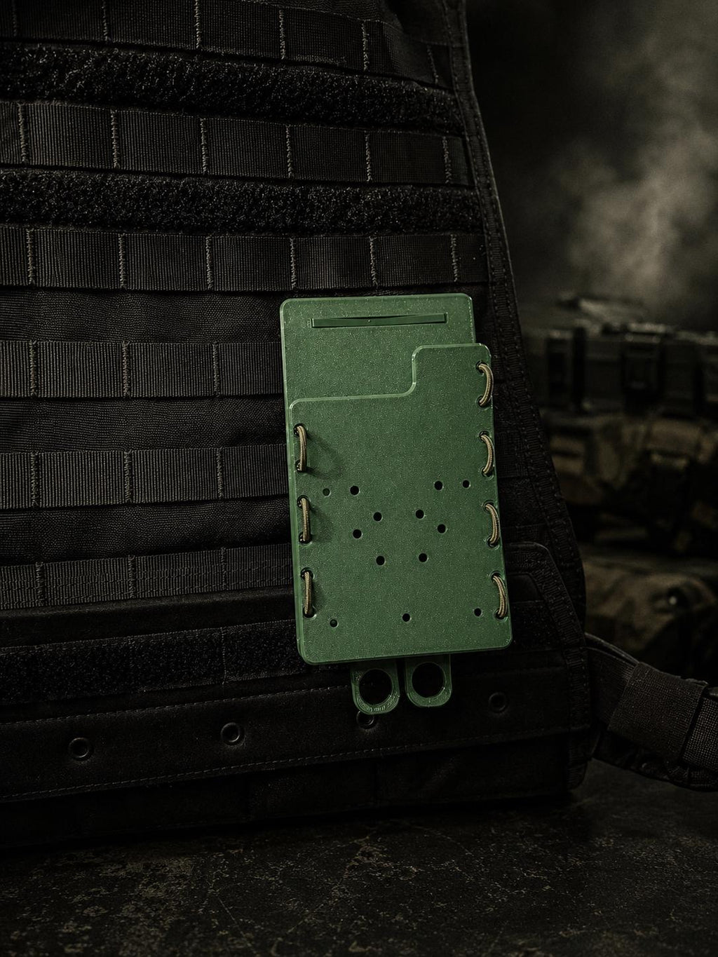 Tactical Phone Holder: MOLLE or Belt Clip - Impact Resistant - Army Green