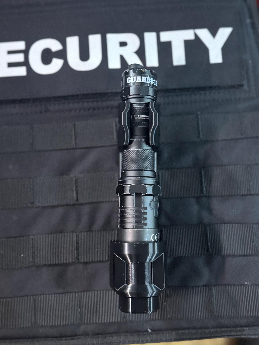 2-in-1 Tactical Flashlight Holder | Mirror Redirect Light, Hands-Free MOLLE Mount